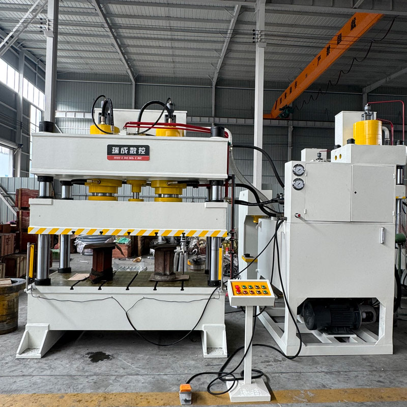 315T双缸液压机压金属瓦片工艺