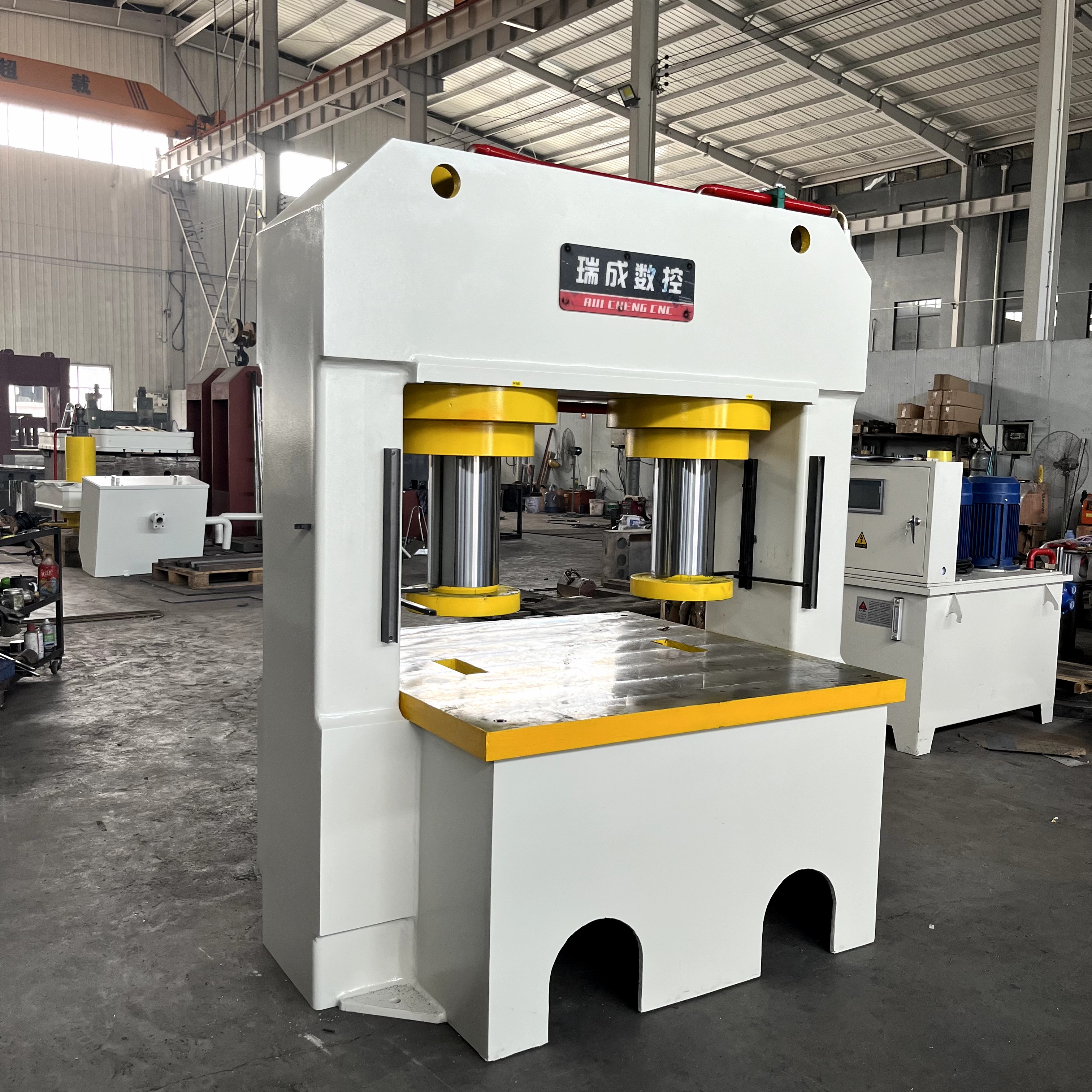 320T双缸带落料孔龙门液压机